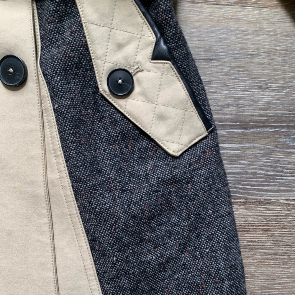 Sam Edelman Tan & Gray Trench Coat S - Picture 7 of 10
